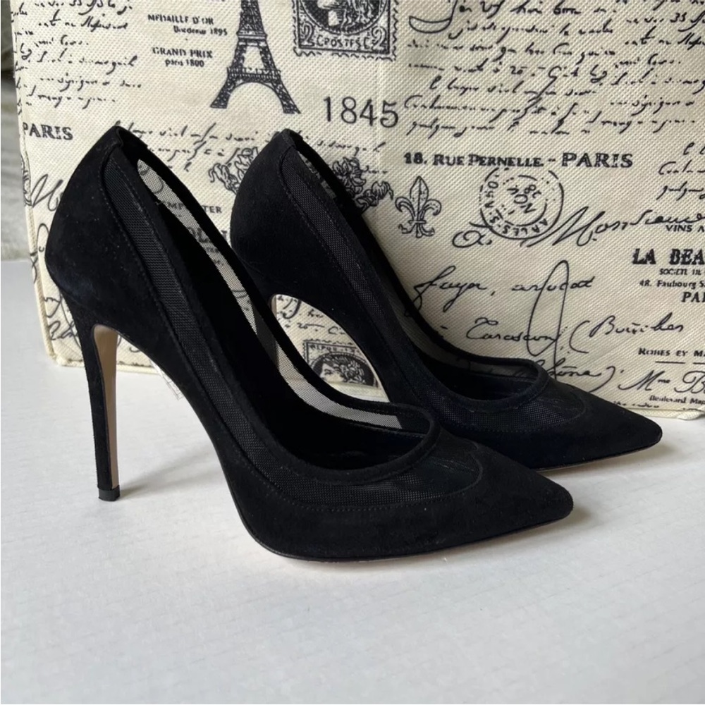 SantM Brera Pumps Shoes 36 Hot&Sexy Black Heels 100mm Classic Romantic Italy$495